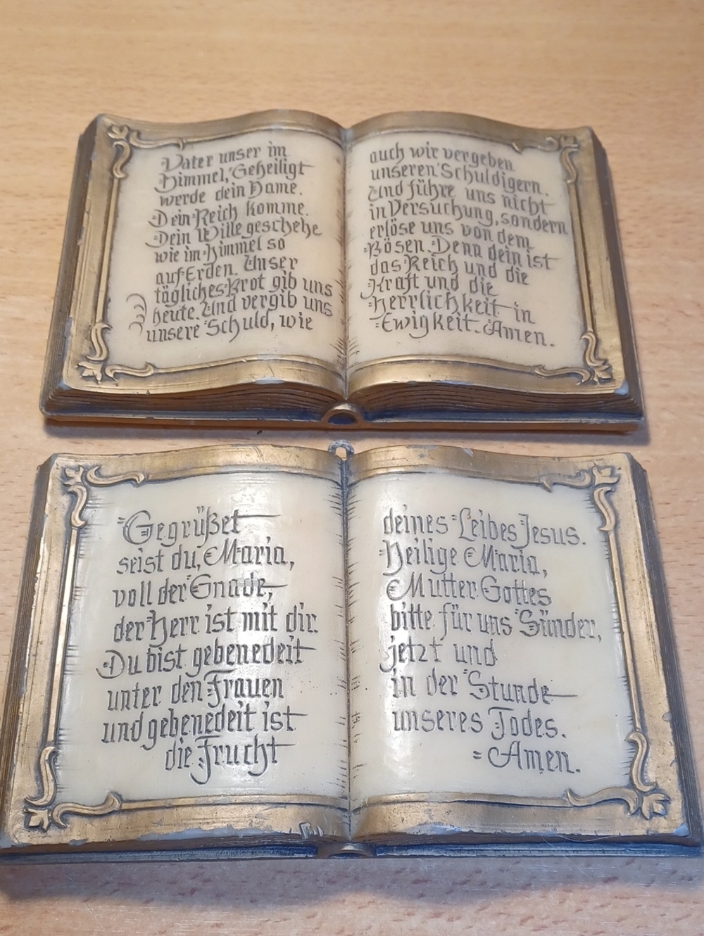 Vintage German Wax Open Book Tablets.